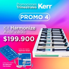 Kerr Materiales Dentales Pack 205 Kerr - 1 Kit Harmonize 8 Jeringas mas REGALO 1 Kit Matrices Cervicales mas 1 Optiview Small