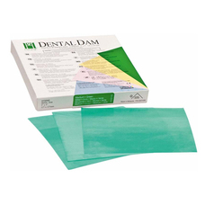 HYGENIC Materiales Dentales Goma Dique 5''x5'' Hygenic 52 unidades Verde
