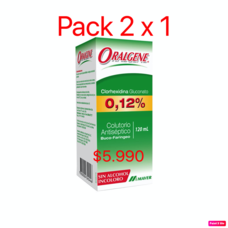 MAVER  Dispositivo Medico PACK 2 Oralgene 120ml - Clorhexidina 0,12%