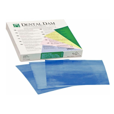 HYGENIC Materiales Dentales Goma Dique 6''x6'' Hygenic 36 unidades Azul